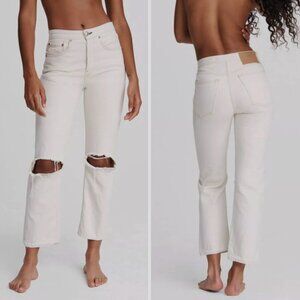 Rag & Bone Jeans Maya High-rise Ankle Straight Distressed Size 32